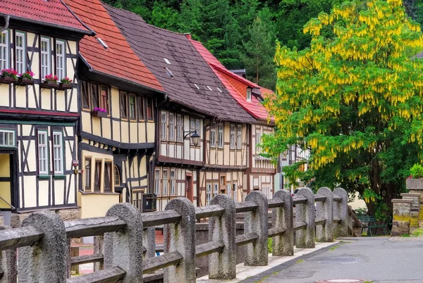 Stolberg, oude half-timber huizen — Stockfoto