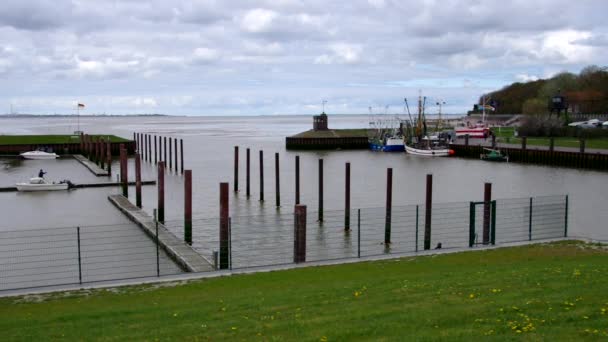 Dangast harbour in Germany — Stock Video