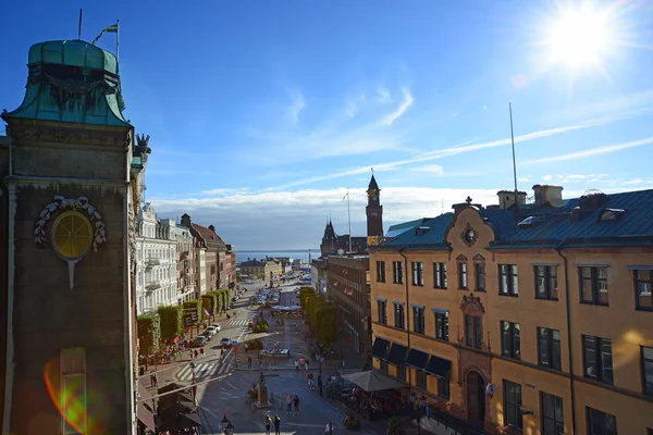 HELSINBORG, SUÉCIA 19 de julho de 2016: Vista sobre a cidade sueca de Helsinborg, localizada no sul — Fotografia de Stock