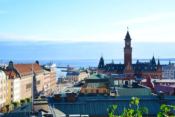 HELSINBORG, SWEDEN 19 июля 2016 г.: Вид на шведский город Хельсинборг, расположенный на юге — стоковое фото