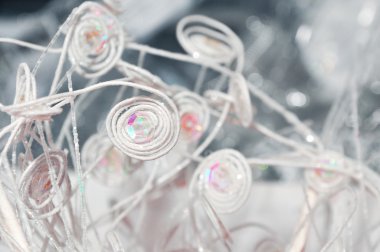 Winter texture with Christmas decorations