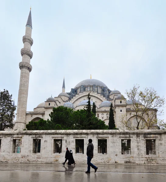 Istanbul, Turkije - 23 November 2014: De Suleymaniye moskee is een Ottomaanse keizerlijke moskee, gelegen op de derde Hill van Istanbul, Turkije — Stockfoto