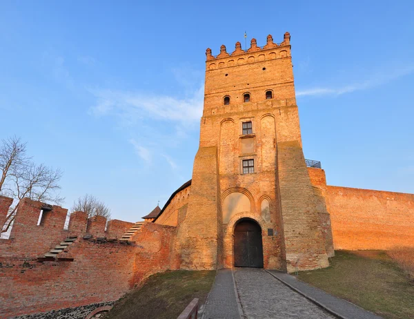 Lutsk, Ukrayna - 10 Mart 2015: Lubart görünümünü kale, şafak oğlum Liubartas (Lubart müstahkem yer olarak 14ncü yüzyılda kendi hayat başladı)