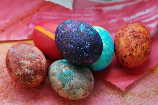 Easter galaxy eggs — Stock Photo, Image