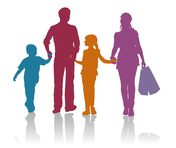 Aile siluetleri alışveriş