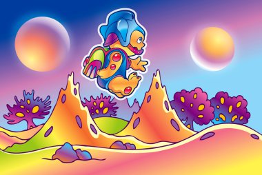 Yabancı gezegen üzerinde uçan