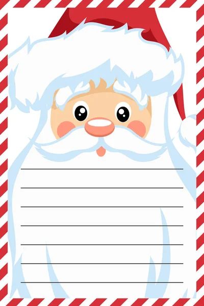 Santa Claus Karty Design Pro Vánoční Dopis — Stockový vektor