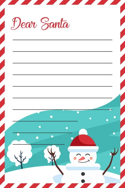 Letter Design Santa Claus Christmas Snowman — Stock Vector