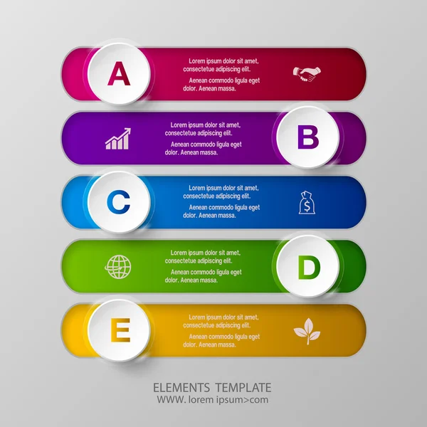 Infográficos modernos opções de design de negócios banner.Vector illust —  Vetores de Stock