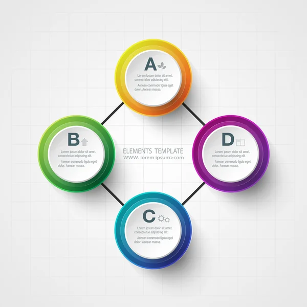 Abstract Infographic ontwerp op de grijze achtergrond. Vector illus — Stockvector