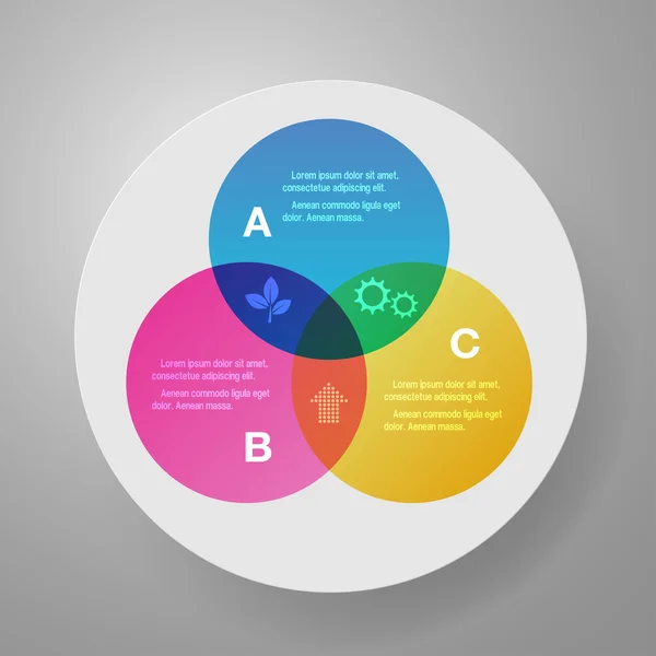 Set infografico. presentazione e grafico rotondo. Concetto aziendale — Vettoriale Stock