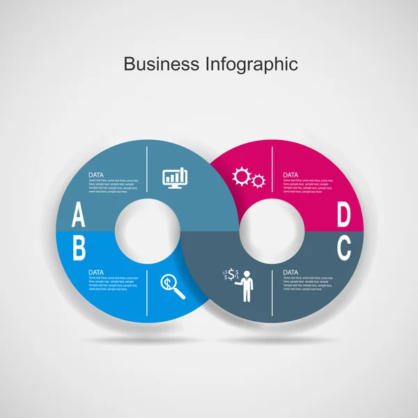 Infographic soyut 3d dijital pazarlama.