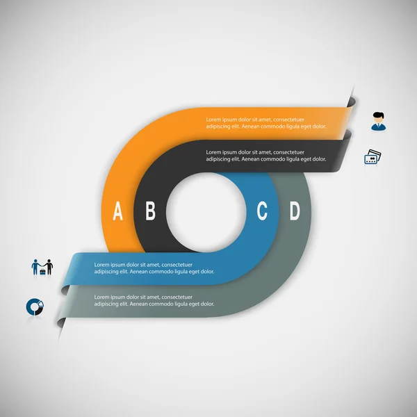 Moderne infographics business ontwerp opties banner. Vector illust — Stockvector