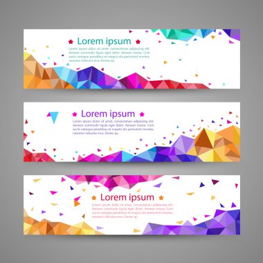 Afiş şablonlar kümesi. Modern soyut tasarım.