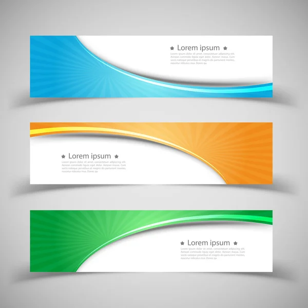 Set banner sjablonen. modern abstract ontwerp. — Stockvector