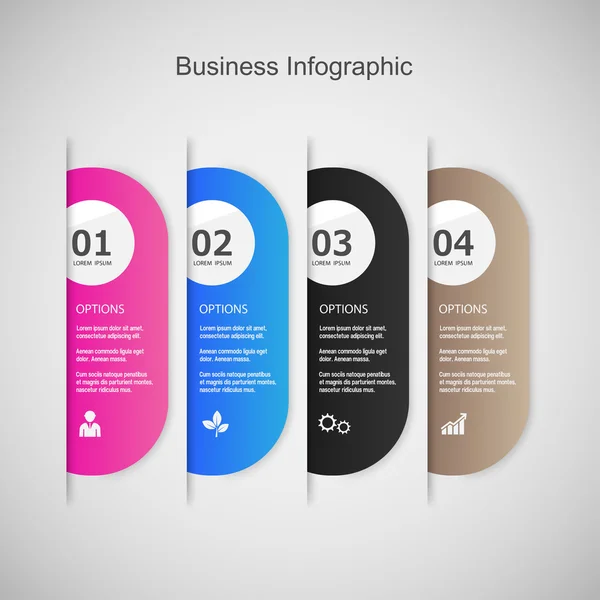 Moderne Infografik business design options banner.vector illust — Stockvektor