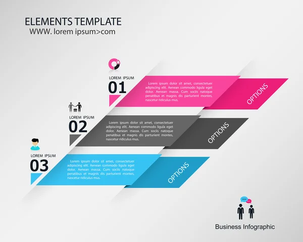 Infografica moderna opzioni di business design banner.Vector illust — Vettoriale Stock