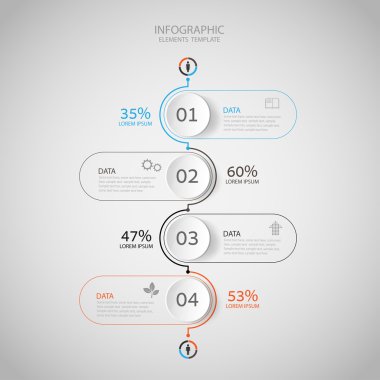 Infographic tasarlamak gri arka plan üzerinde.