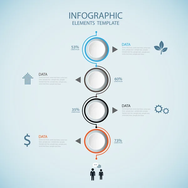 Abstract Infographic design on the grey background. — Stock Vector