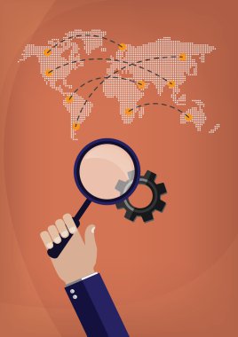 Kavramı, vektör çizim iş ağı