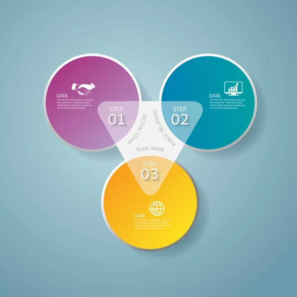 Modèle de conception infographique et icônes marketing, Concevoir des entreprises — Image vectorielle