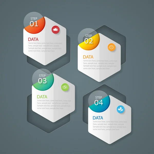 Infografik-Design-Vorlage und Marketing-Icons, Geschäftskonzept — Stockvektor