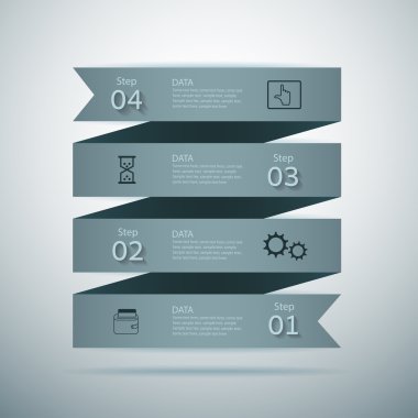 Infographic tasarım şablonu ve pazarlama Icons gri arka