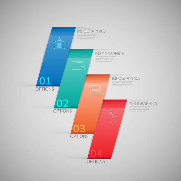 Infographics moderne zakelijke origami stijl opties banner. Vecto — Stockvector