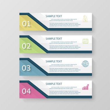 Modern infographics iş tasarım seçenekleri afiş. Vektör illust