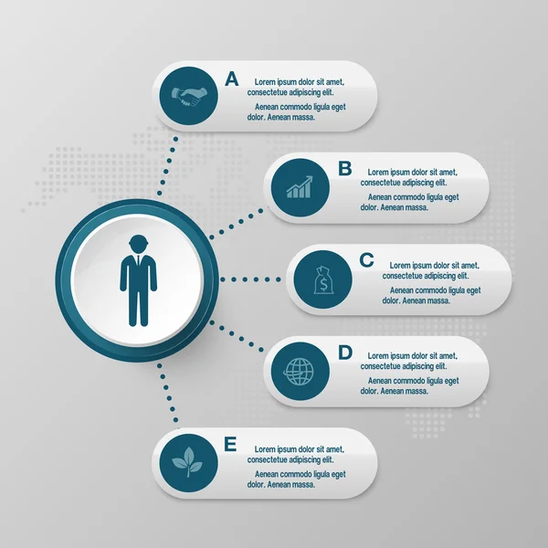 Resumen Diseño infográfico sobre fondo gris. Vector illus — Vector de stock