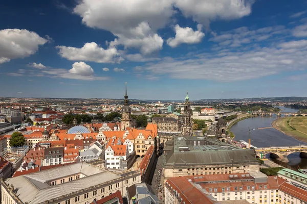 Město Drážďany Krásný Den Sasko Německo — Stock fotografie