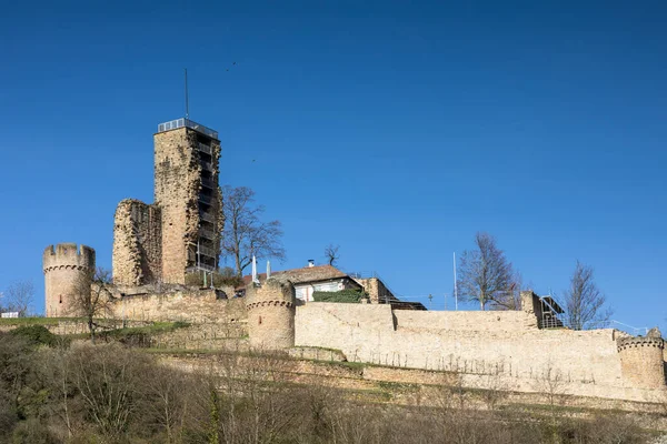 Ruína Castelo Wachtenburg Rota Vinho Alemão Alemanha — Fotografia de Stock