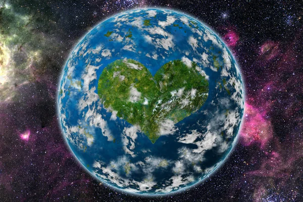 Heart planet — Stock Photo, Image