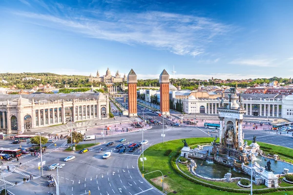 Vista del centro de Barcelona — Foto de Stock