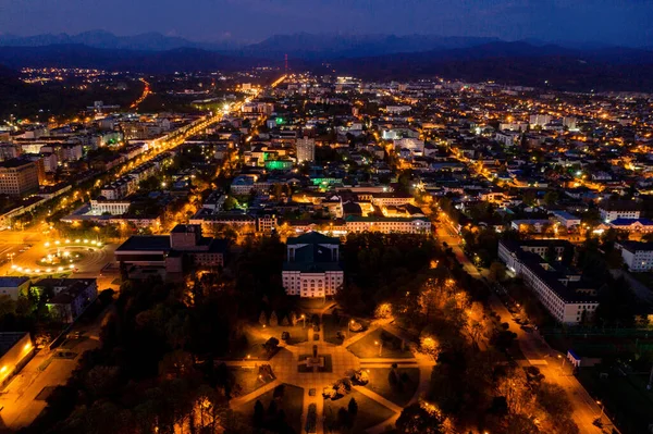 Nalchik Ciudad Por Noche Capital República Kabardino Balcanes Rusia —  Fotos de Stock