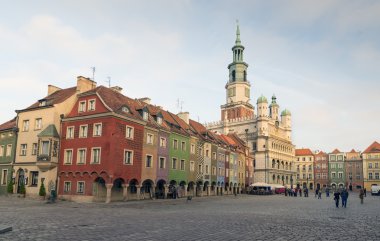 evler ve Belediye Binası eski Pazar Meydanı, poznan, Polonya