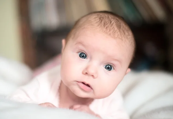 Surprised baby isolated on white — Stock Photo, Image