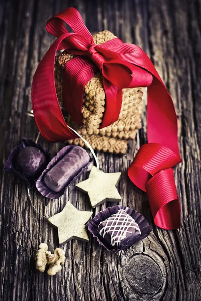 Biscuits et bonbons de Noël — Photo