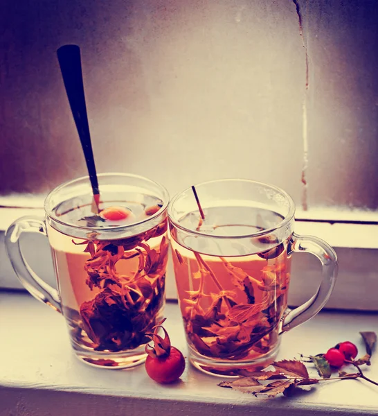 Tazas de té de hierbas — Foto de Stock