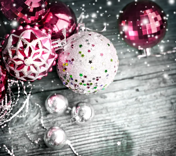 Achtergrond met Vintage Christmas decorations — Stockfoto