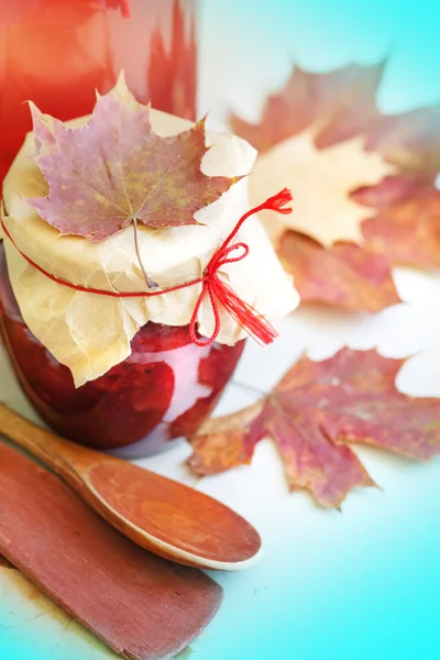 Podzimní ovoce a bobuloviny jam — Stock fotografie