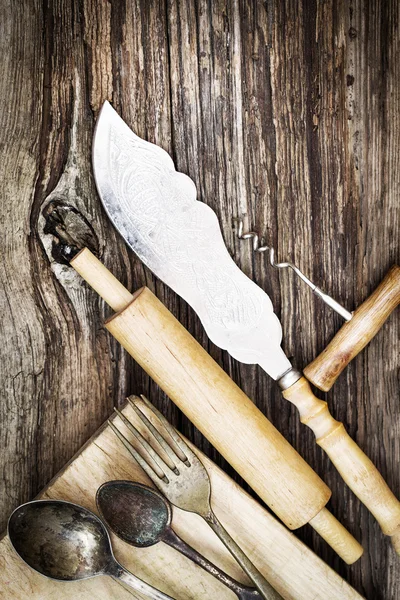 Vintage Kitchen Utensils for cooking — Stock Photo, Image