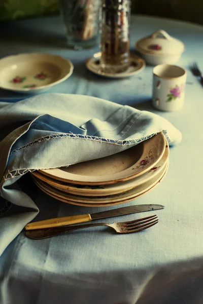 Vintage tableware, cutlery — Stock Photo, Image