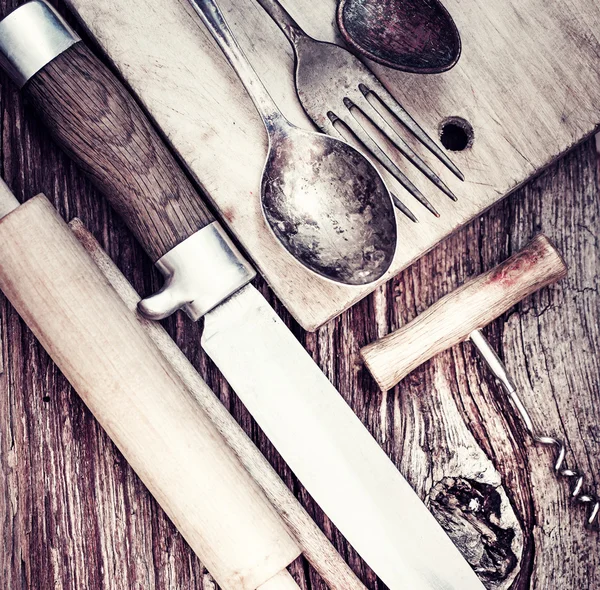 Vintage Kitchen Utensils for cooking — Stock Image Vintage Kitchen Utensils for cooking Stock Image