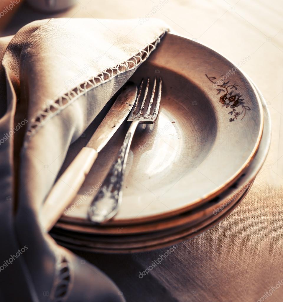 Vintage tableware, cutlery