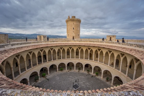 På toppen av Bellver-slottet, Mallorca — Stockfoto