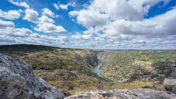 Upływ czasu kanionu Arribes del Duero — Wideo stockowe