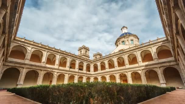 Klostret i San Miguel De Los Reyes cloister tidsinställd — Stockvideo