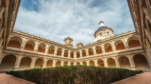 Monasterio de San Miguel De Los Reyes claustro lapso de tiempo — Vídeo de stock