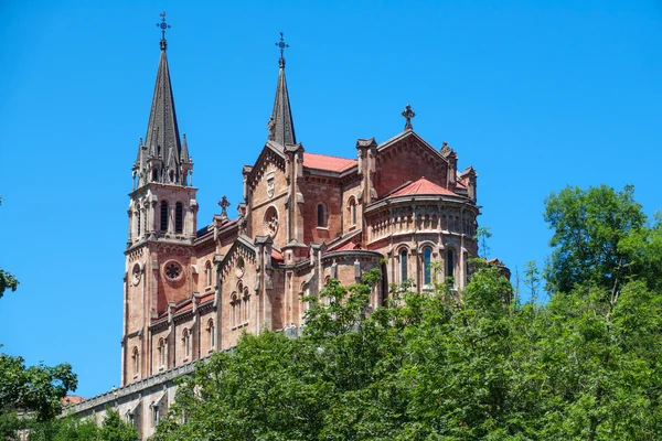 圣玛丽亚特写，Covadonga、 阿斯图里亚斯、 西班牙大教堂 — 图库照片